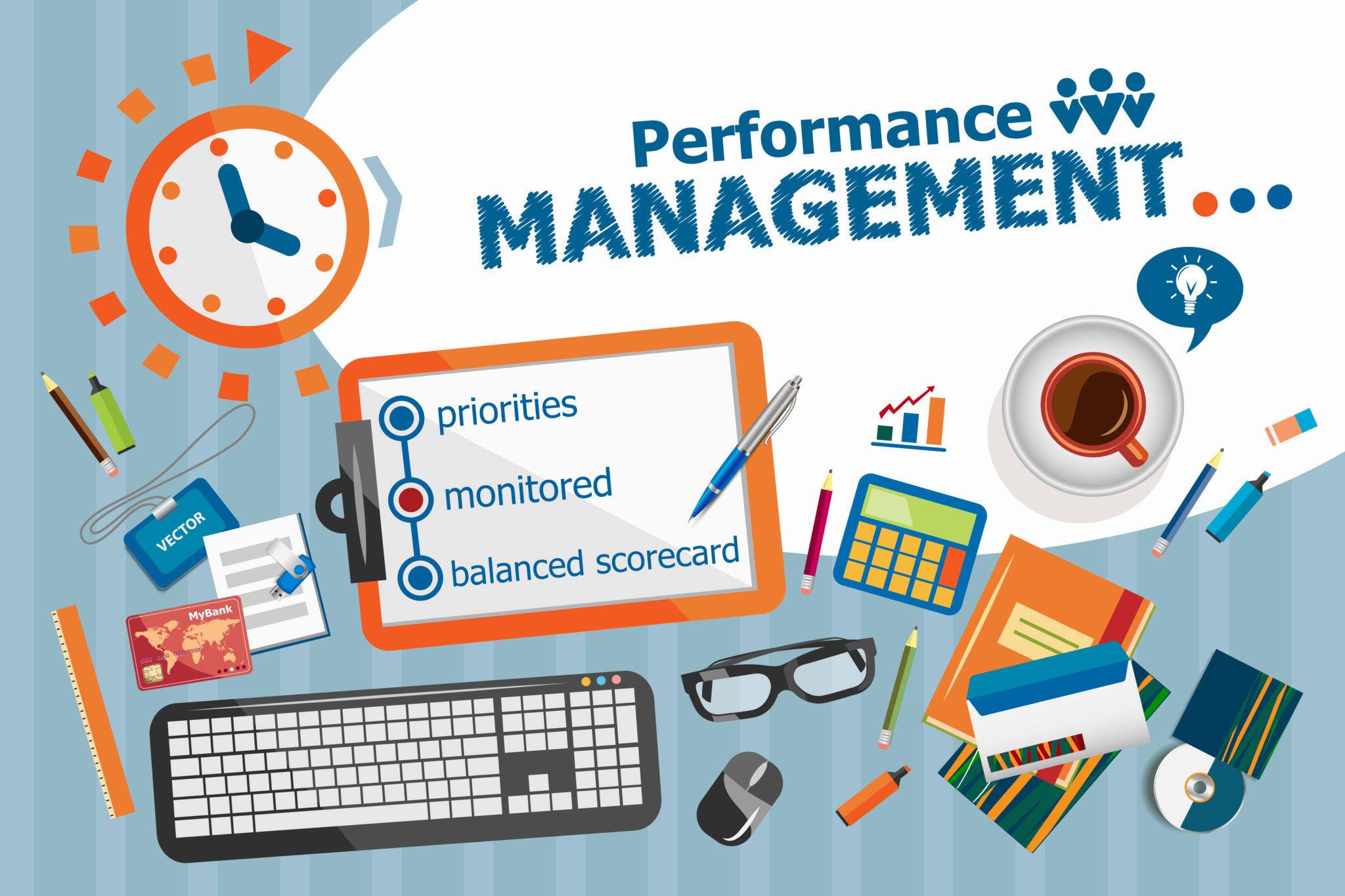 Performance Management Design Concept Typographic Poster HR Connect